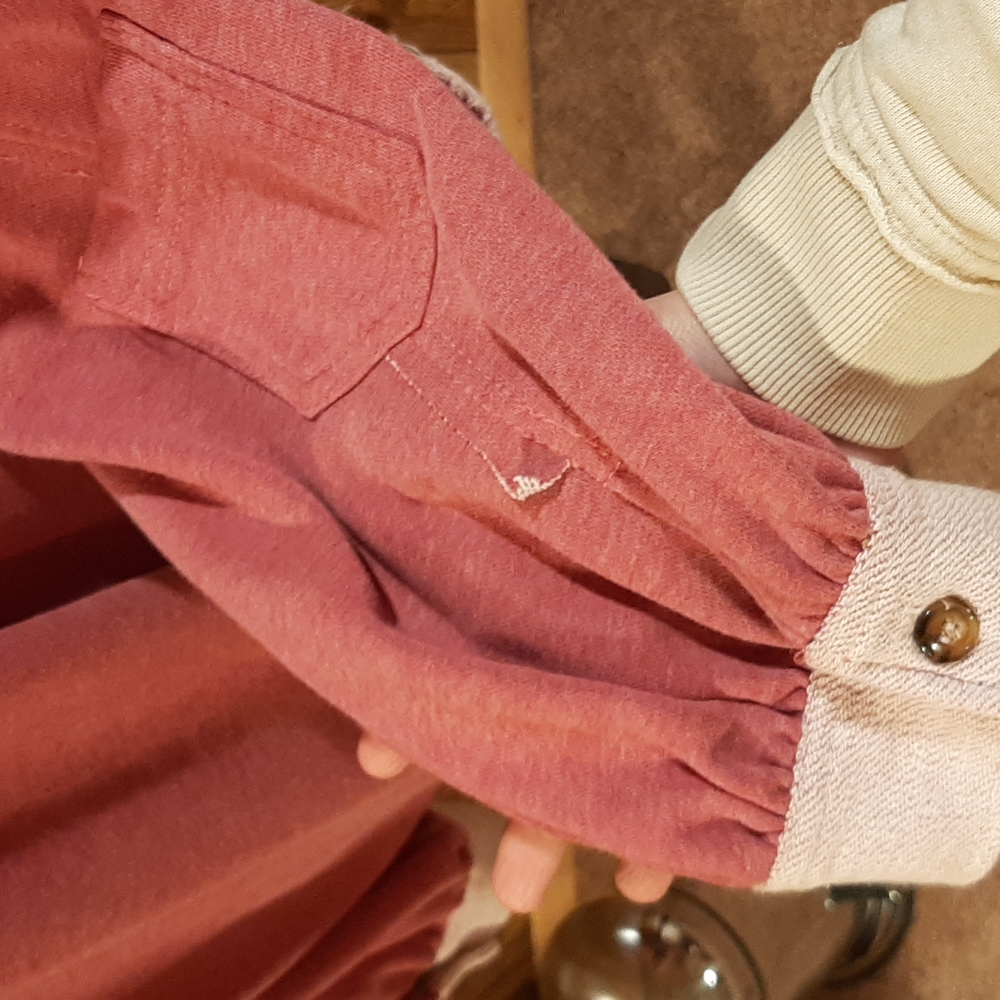 POL Pink French Terry Button-Down Shacket (Medium) - Picture 7 of 9